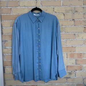 New Brax Denim Chambray Button-Up Shirt